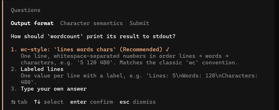 Question about the output format